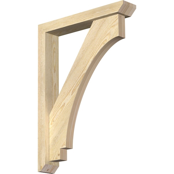 Ekena Millwork Imperial Slat Rough Sawn Bracket w/ Offset Brace, Douglas Fir, 4"W x 22"D x 30"H BKT0402X22X30IMP06RDF - main